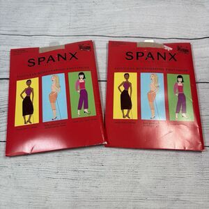 Spanx The Original Footless Pantyhose NUDE Size B Control Top Slimming Lot 2